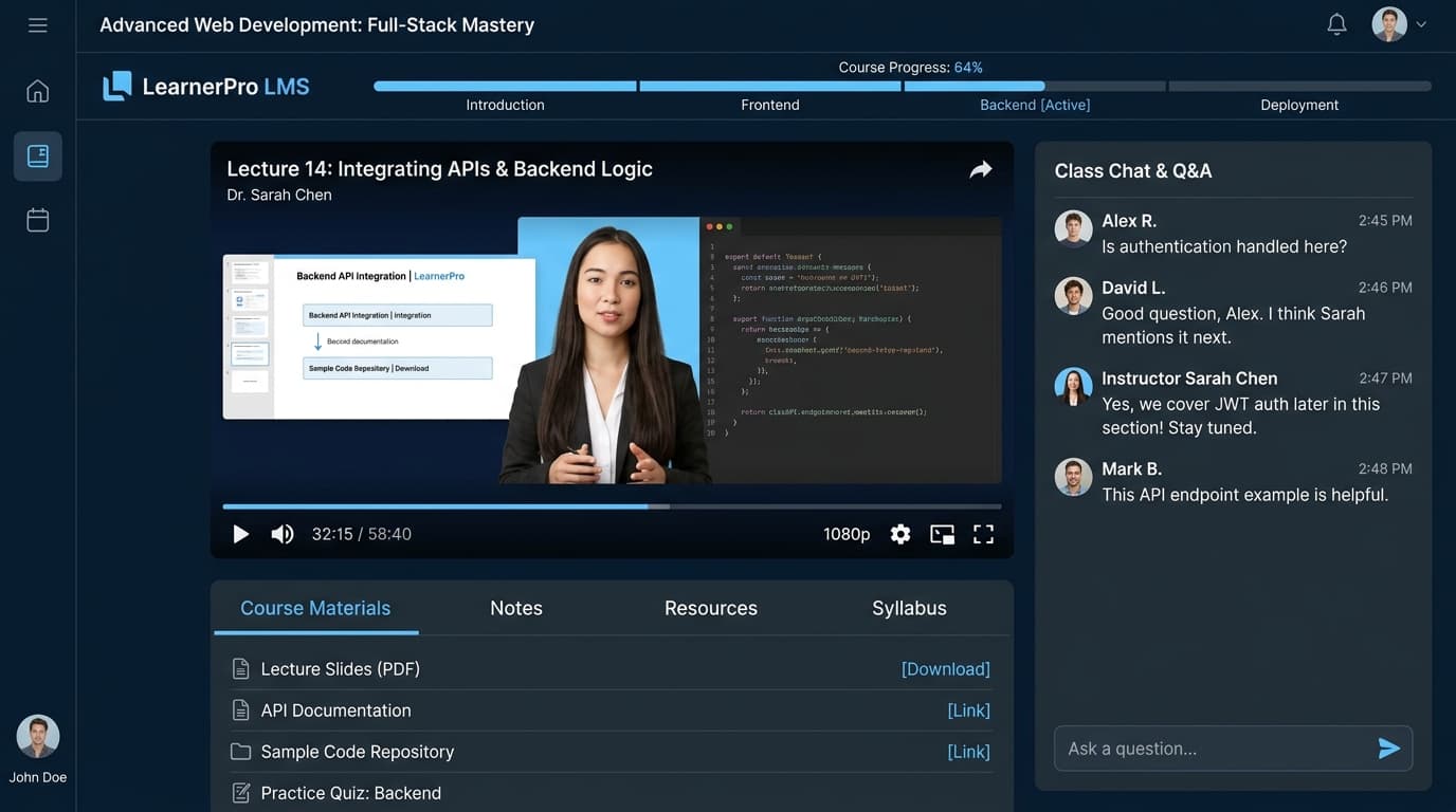 Interactive Course Viewer
