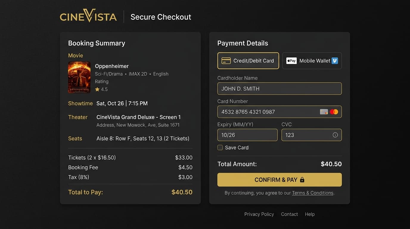Secure Ticketing Checkout Gateway
