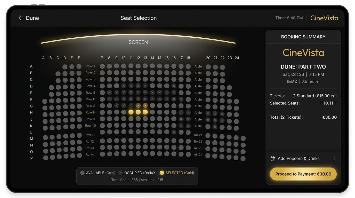 Interactive Live-Seat Reservation Map